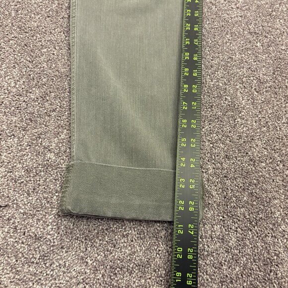 J. Jill Women's Ankle Jeans Size 4 Green High Rise Straight Leg Cuffed Denim EUC - Picture 11 of 16